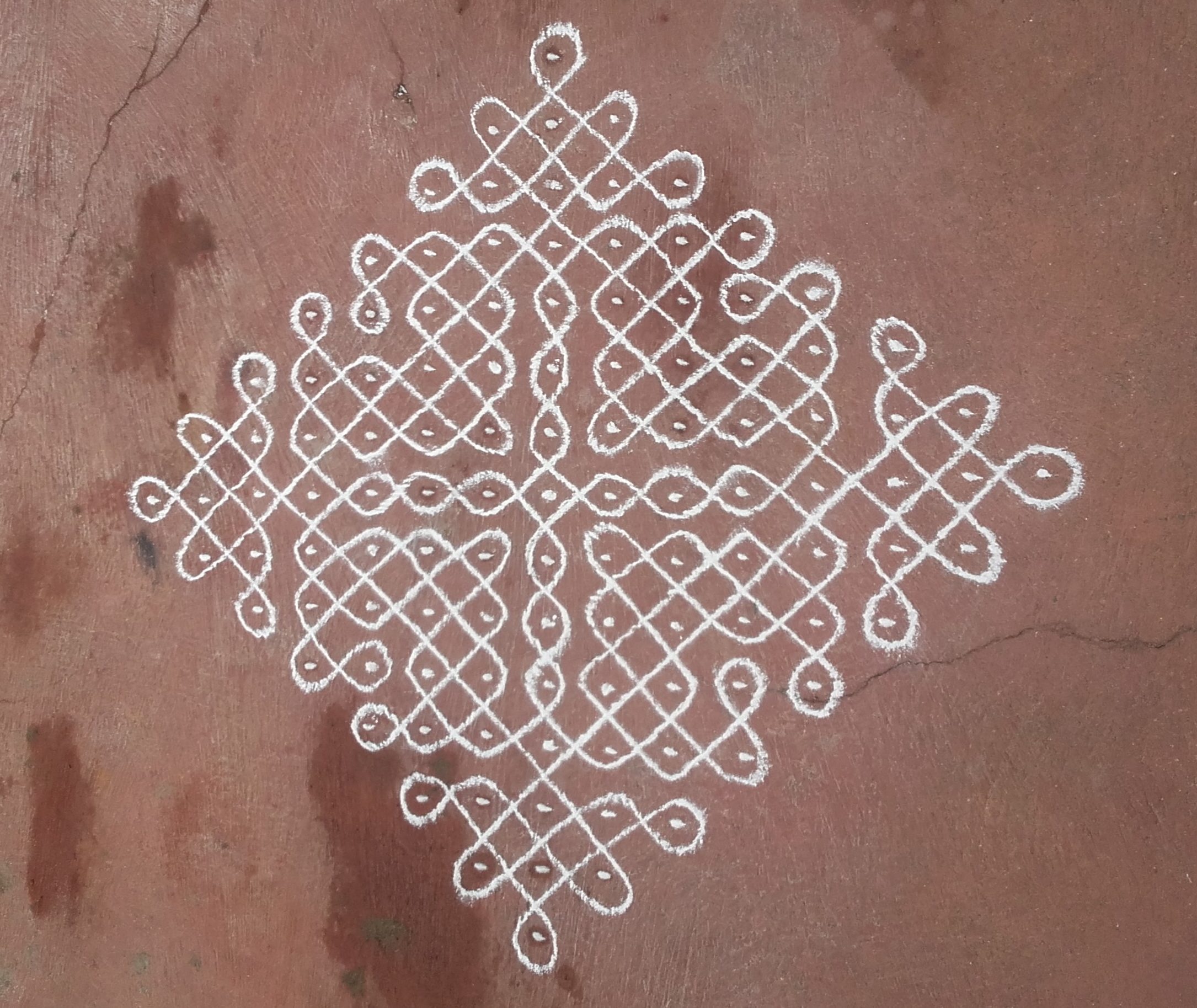 Sikku Kolam with 15 dots – Kolams of India