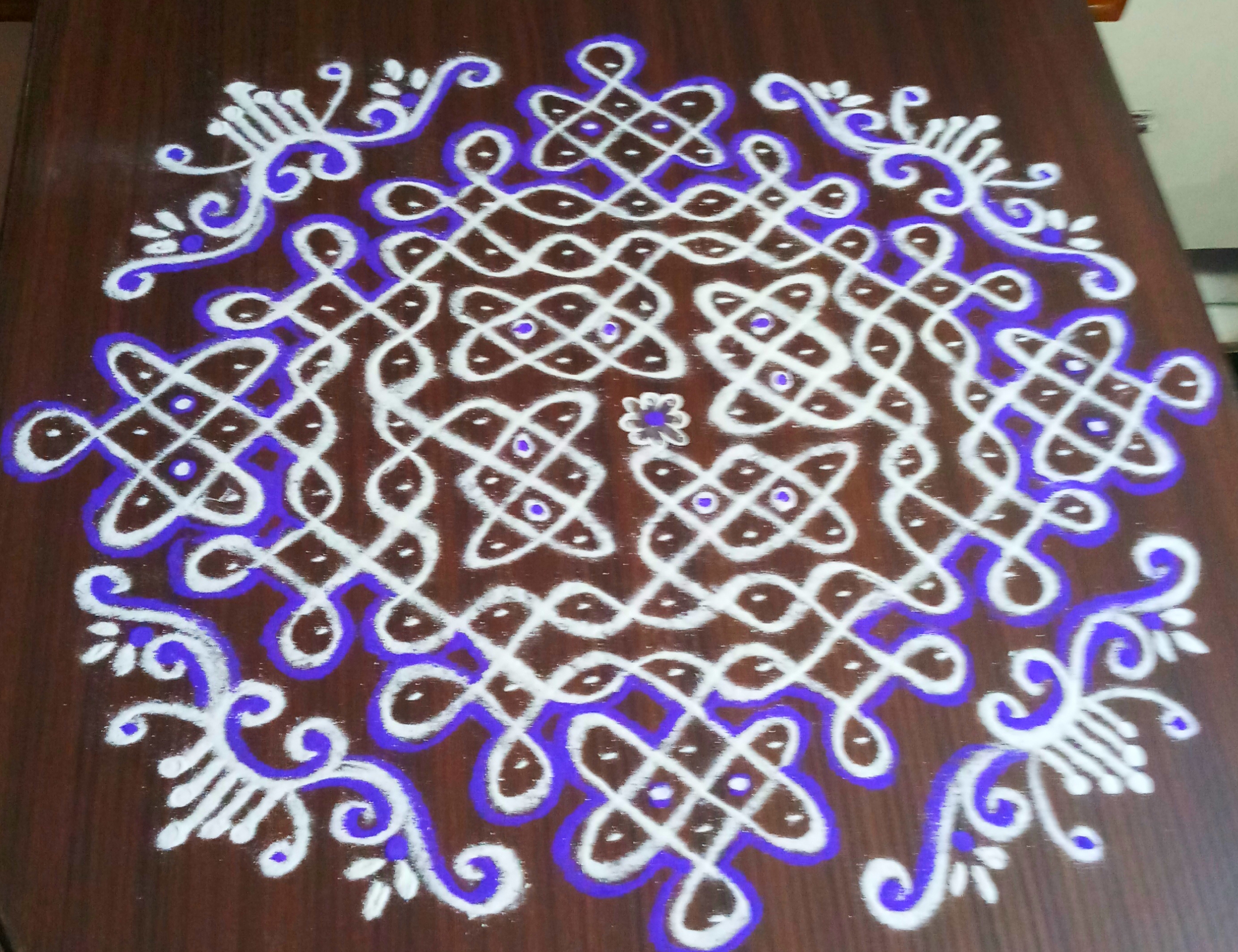 contest Sikku kolam with 15 dots