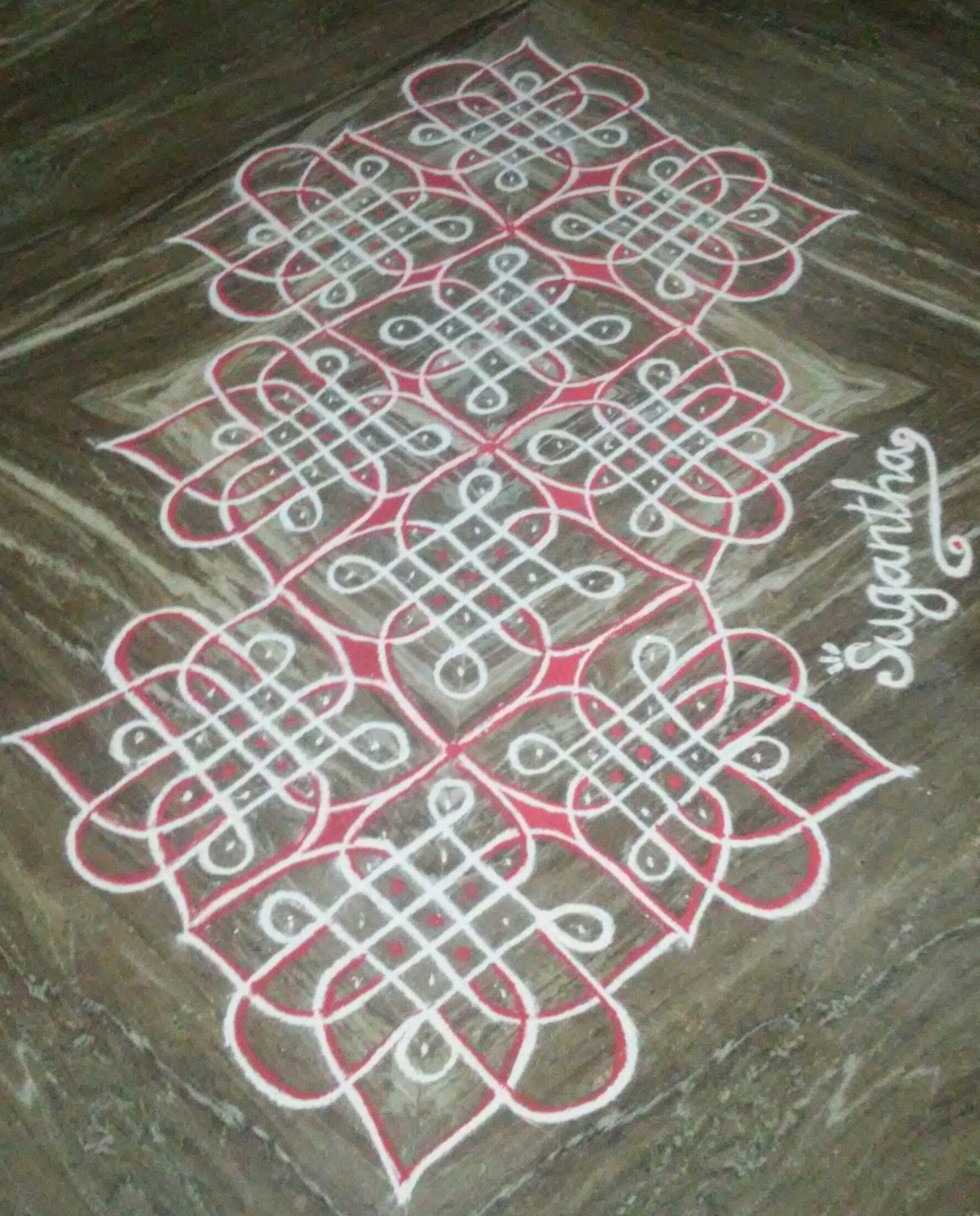 25 dots Flower Chikku kolam || Contest Kolam