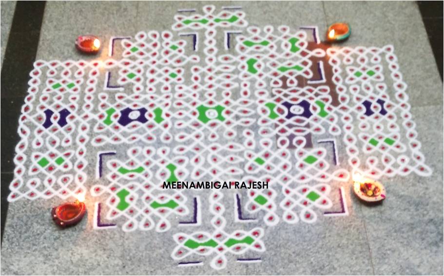 Sikkugalil sikkiya varnangal || 25Sikkugalil sikkiya varnangal || 25 dots Sikku Kolam