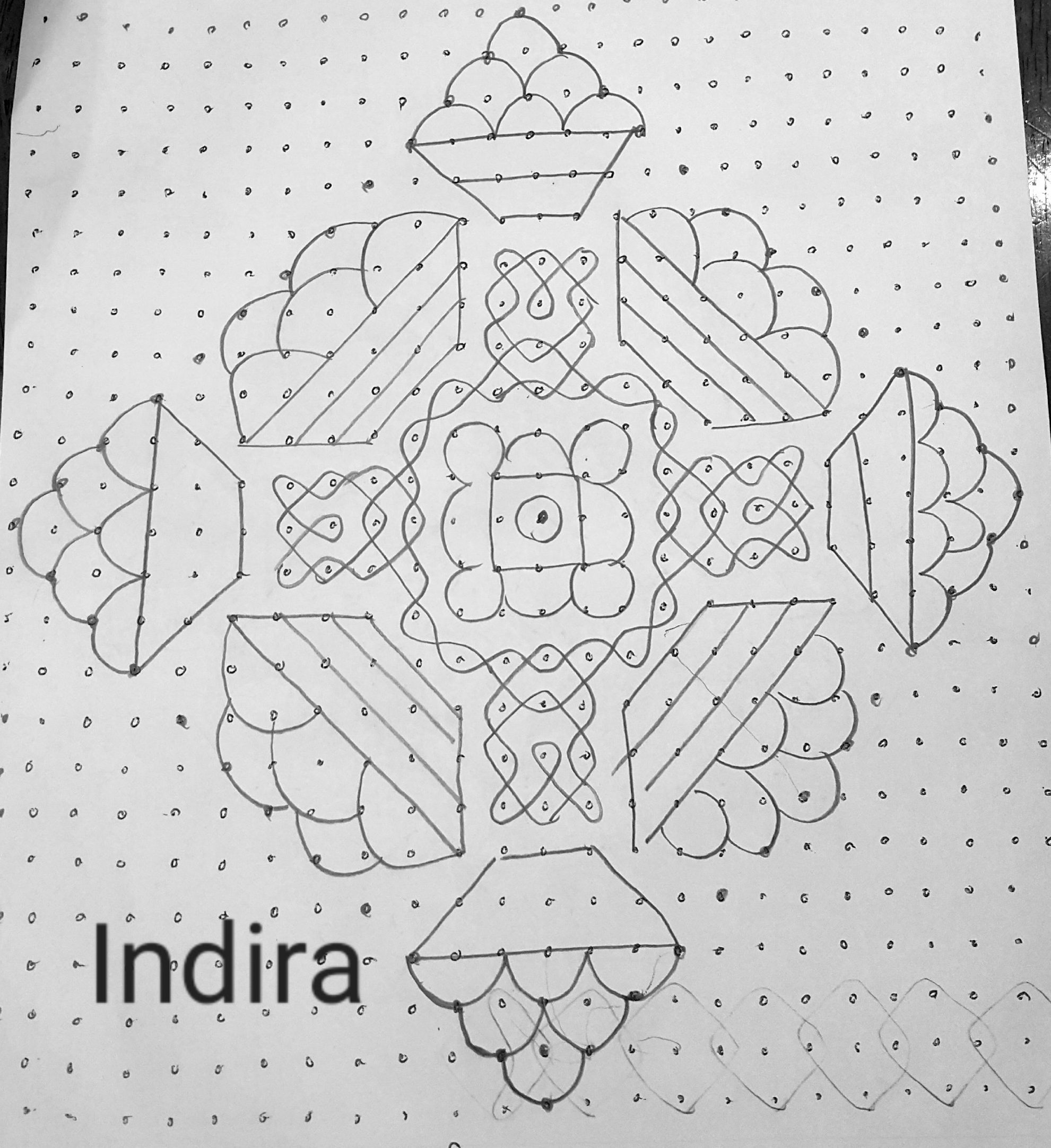 25 Dots Fusion kolam for contest 