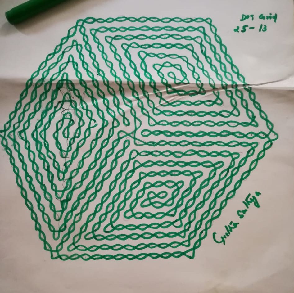 Cube Sikku kolam  || 25 dots Contest Kolam