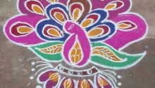 Peacock Kolam Rangoli – Mayil kolam