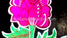 Rose Flower Rangoli, Muggulu