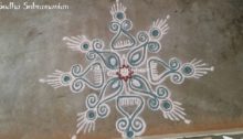 Padi Kolam, freehand kolam