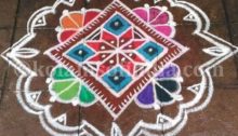 Collection of small flower kolams – Freehand Muggulu