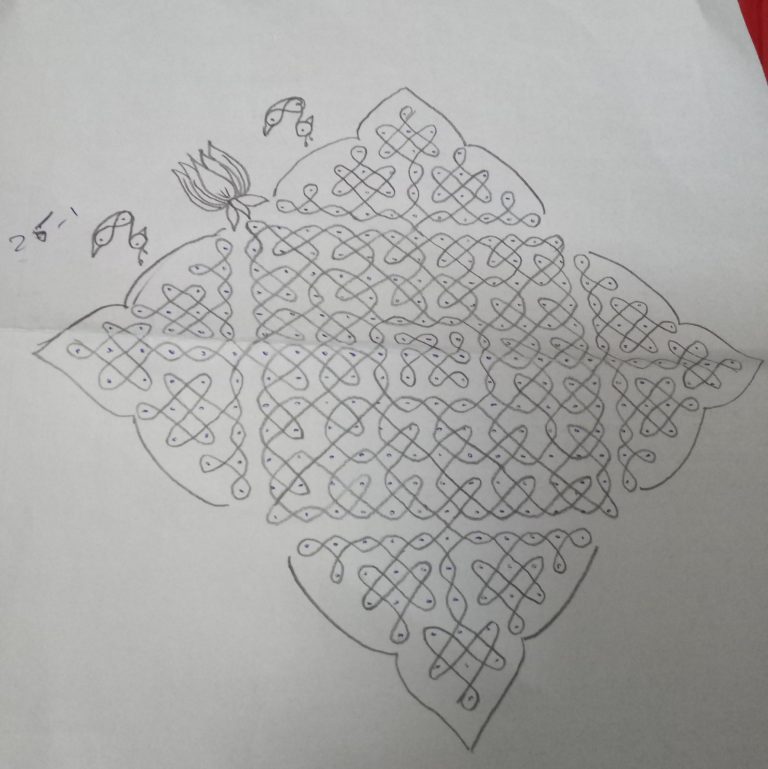 25 dots sikku kolam || Big Chukkala Muggulu for contest