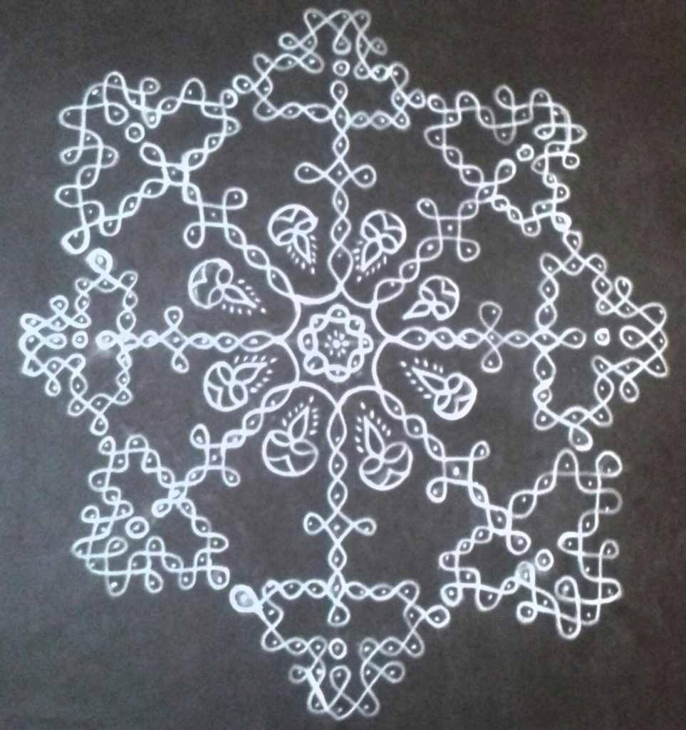 Deepam kolam || 25 dots Contest Kolam – Kolams of India