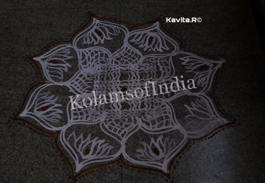 muggulu, margazhi kolam, big kolam, muggulu,rangoli,