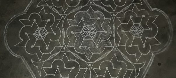 21 Dots Flower Kolam  || Pinwheel Design Kolam for contest