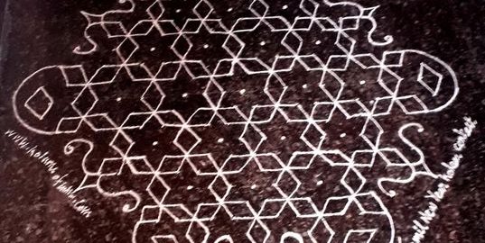 21 Dots Swirl Pattern Chikku kolam || 21-11 Dots Tippudu Muggulu