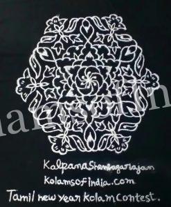 Simple design line kolam - Tamil New Year Contest