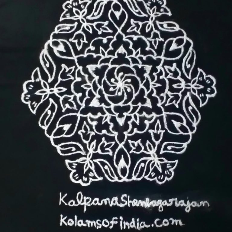 Simple design line kolam - Tamil New Year Contest