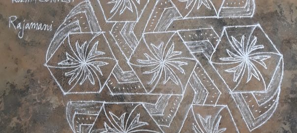 Tamil new year kolam contest || 21 Dots Star Kolam