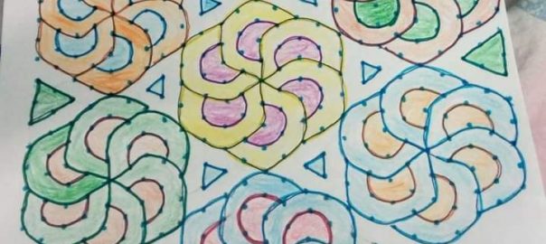 Traditional Pinwheel Kolam || 25 dots Sangu chakra kolam