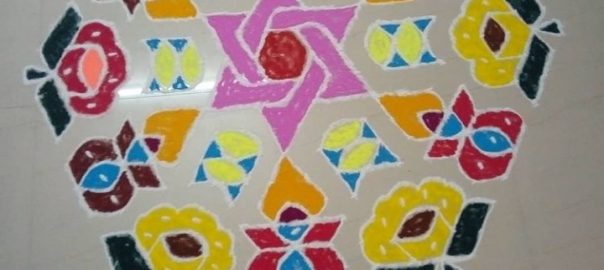 21 Dots contest Kolam || 21 dots Tamil New year kolam