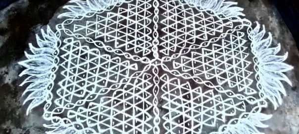 21 Dots Sikku kolam || Loops and Lines kolam