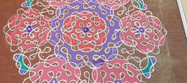 Tamil New Year Kolam Contest: 21-11 Interlaced Dot Sikku Kolam