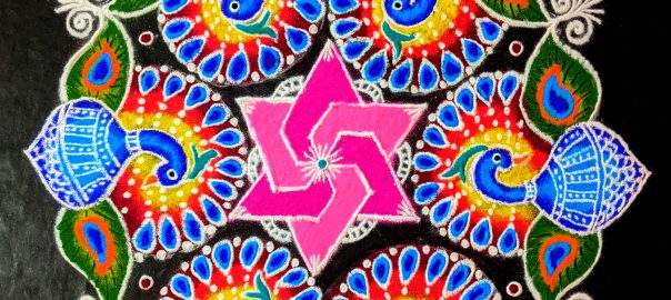 21 dots Peacock kolam || 21-11 Mayil Kolam