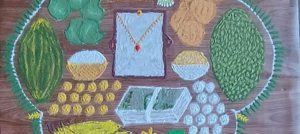 விஷுக்கனி கோலம் || Vishu Kolam