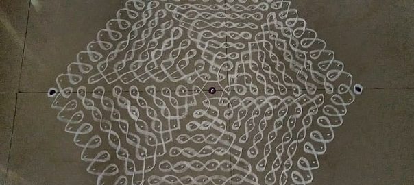 21-11 dots chikku kolam || Contest Sikku kolam