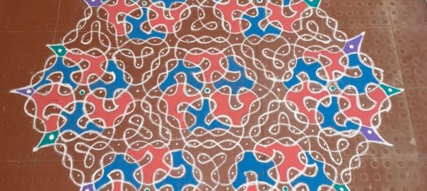 Tamil New Year Kolam Contest: 21-11 Interlaced Dot Sikku Kolam