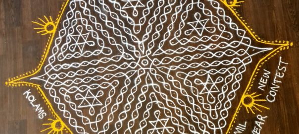 21 Dots New Year Contest kolam || 21-11 Dots Sikku kolam