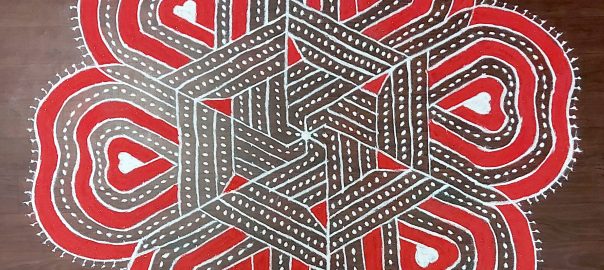 21 Dots Lone kolam for contest || Tamil New Year Dot Kolam