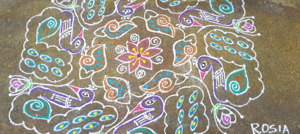 21 dot Tamil New Year contest kolam || Beautiful peacock 🦚 kolam