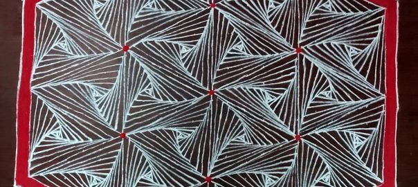21 Dots Zentangle patterned Kolam || 21-11 Dots Contest Kolam
