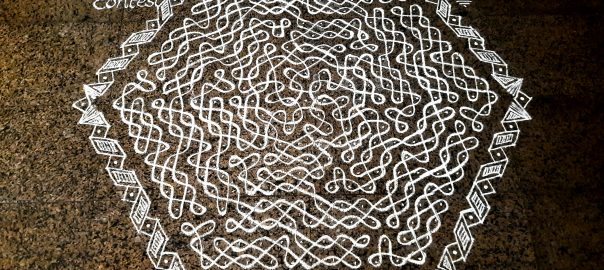 Tamil new year contest kolam  || 21 Dots Sikku Kolam