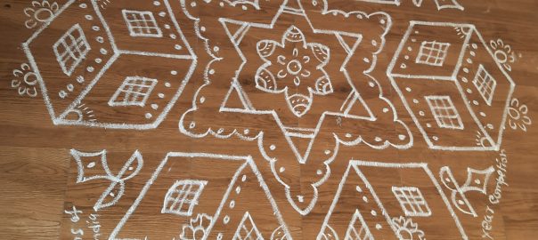 21 dots contest kolam || 21-11 Dots Star Kolam