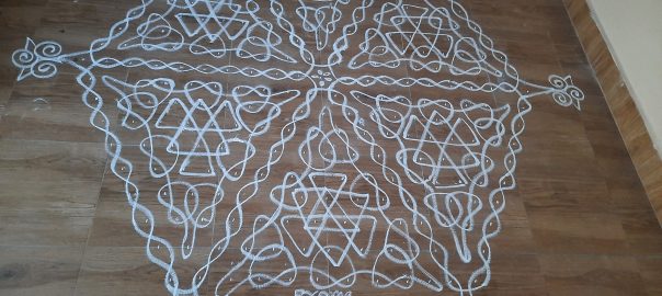 21 dots chikku kolam contest kolam || Tippudu Muggulu