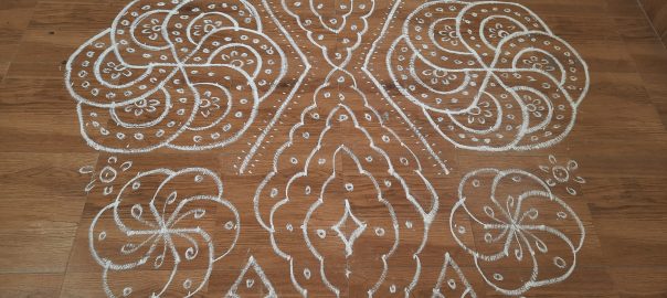 21 dots contest Chikku kolam