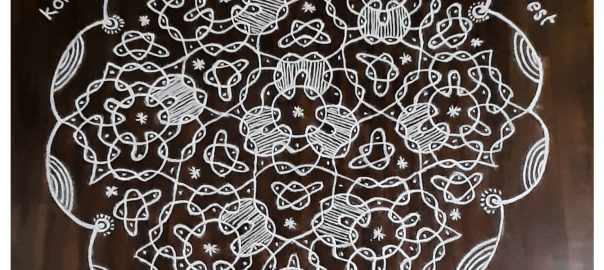 21-11 Dots Sikku kolam || Tamil New year contest kolam