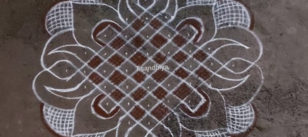 9 Dots Chikku kolam || small chikku kolam || kaavi kolam