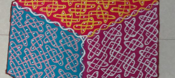 21 Dots Box Chikku kolam ||  3d Sikku kolam