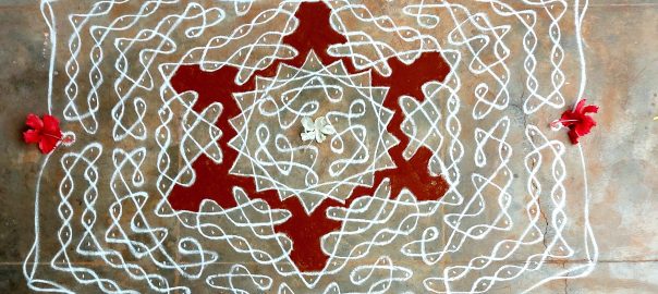 21 Dots hexagonal Chikku kolam || 21-11 Sikku kolam for Contest